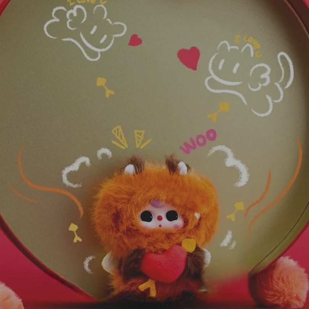 NIB Baby Three Cupid Vinyl Plush Toy- Red Panda